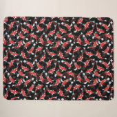 Red Koi Fish Pattern Sherpadecke (Vorderseite (Horizontal))