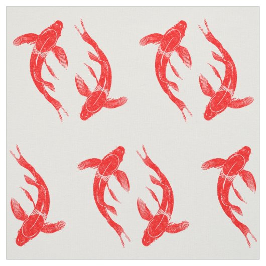 Red Koi Fish Stoff (Muster)