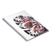 Red Koi Tattoo Design Notizblock (Rechte Seite)