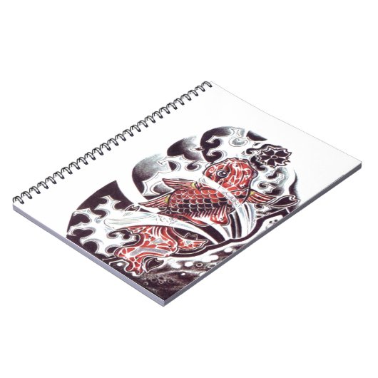 Red Koi Tattoo Design Notizblock (Linke Seite)