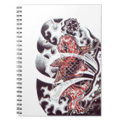 Red Koi Tattoo Design Notizblock (Vorderseite)