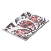 Red Koi Tattoo Design Notizblock (Rotiert)
