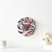 Red Koi Tattoo Design Runde Wanduhr (Zuhause)