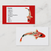 Red Koi Traditionelle Visitenkarte (Vorne/Hinten)