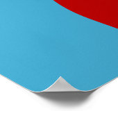 Red Kokeshi Japanische Puppen Poster (Ecke)