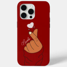 Red Korean Finger Liebe Heart Hand Schild Warme Ha