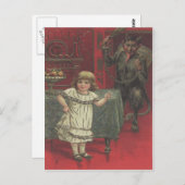 Red Krampus Girl Dining Room Switch Postkarte (Vorne/Hinten)