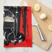 Red Krampus Kidnapping Women Car Geschirrtuch (Viertel Falte)