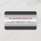 Red Krawatte Accountant-Visitenkarten für das Whit Visitenkarte (Rückseite)