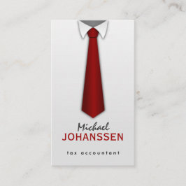 Red Krawatte Accountant-Visitenkarten für das Whit Visitenkarte