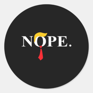 Red Krawatte Trump Wig Funny Anti Trump Geschenk Runder Aufkleber