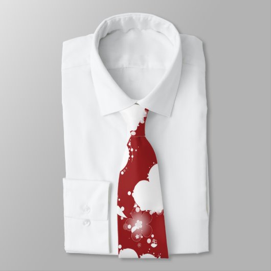 Red Krawatte White emo Hearts (Gebunden)