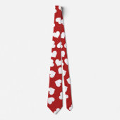 Red Krawatte White Hearts (Vorderseite)