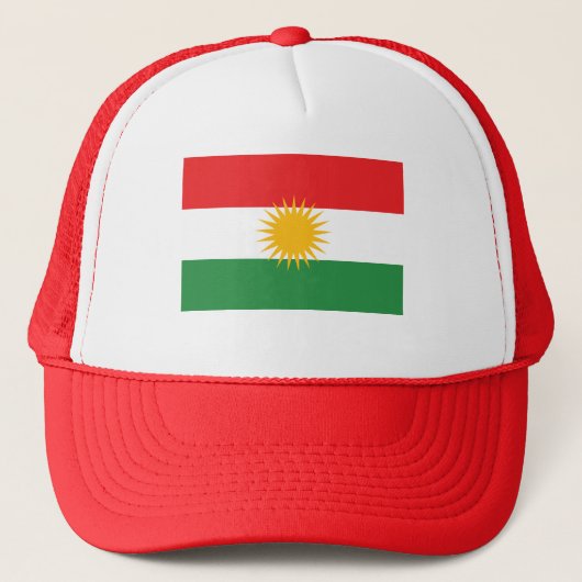 RED Kurdistan Flag Truckerkappe (Vorderseite)