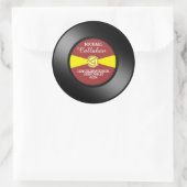 Red Label Vinyl 45 Record Persönliche Adresse Runder Aufkleber (Tasche)
