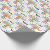 Red Labradoodle Dog Birthday Geschenkpapier (Ecke)