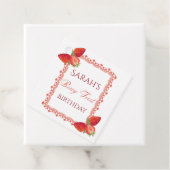 Red Lace Berry First Birthday  Geschenkanhänger (Beispiel)