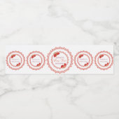 Red Lace Berry First Birthday Wasserflaschenetikett (Einzelnes Label)