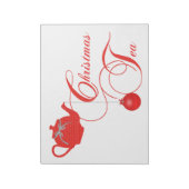 Red Lace Christmas Tee Party Notizblock (Rotiert)