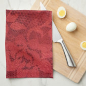 Red Lace Geschirrtuch (Viertel Falte)