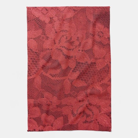 Red Lace Geschirrtuch (Vertikal)