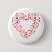 Red Lace Heart Button (Vorderseite)