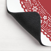Red Lace Heart Mousepad (Ecke)