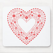 Red Lace Heart Mousepad (Vorne)