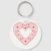 Red Lace Heart Schlüsselanhänger (Vorderseite)