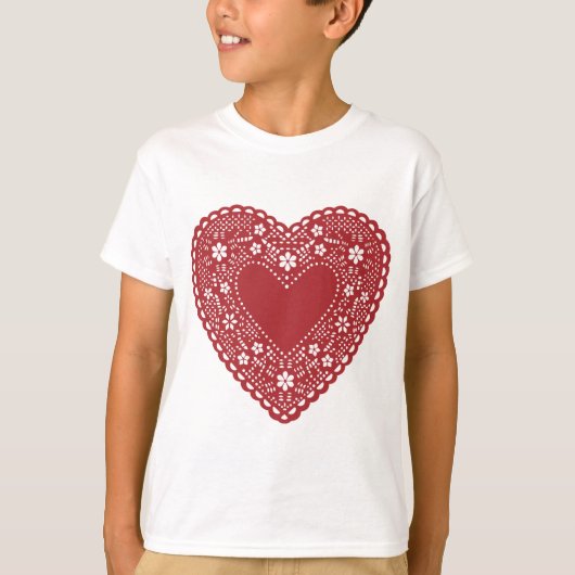 Red Lace Heart T-Shirt (Vorderseite)
