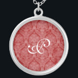 Red Lace Monogram Sterling Silver Necklace Versilberte Kette<br><div class="desc">Schöne Spitzen Sterling Silver Necklace - die Hintergrundfarbe kann geändert werden. Gut als Gastgeschenk Hochzeit,  Hochzeitsgeschenk,  Geburtstagsgeschenk oder Urlaubspensum.</div>