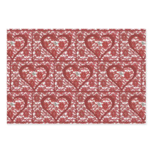 Red Lace Pattern Valentine