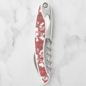 Red Lace Pattern Valentine Kellnermesser (Rückseite)