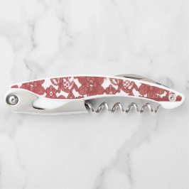 Red Lace Pattern Valentine Kellnermesser