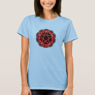 RED LACE PENTAGRAMM T-Shirt
