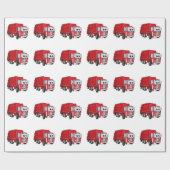 Red Lächeln Garbage Truck Cartoon Geschenkpapier (Flach)