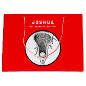 Red Lacrosse Große Geschenktasche Geschenktüte (Vorderseite)