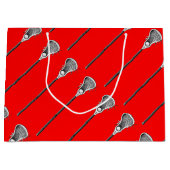 Red Lacrosse Große Geschenktüte (Vorderseite)