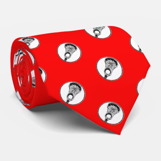 Red Lacrosse Krawatte (Gerollt)