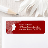 Red Lady Address Label (Insitu)