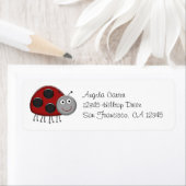 Red Lady Bug Address Labels (Insitu)