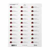 Red Lady Bug Address Labels (Vorne)