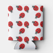 Red Lady Bug Illustration Dosenkühler (Rückseite)