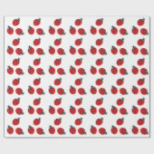 Red Lady Bug Illustration Geschenkpapier (Flach)