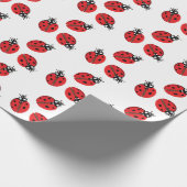 Red Lady Bug Illustration Geschenkpapier (Ecke)