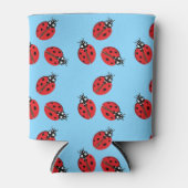 Red Lady Bug Illustration Light Blue Dosenkühler (Vorderseite)