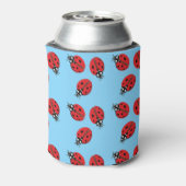 Red Lady Bug Illustration Light Blue Dosenkühler (Kanne Rückseite)