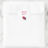 Red Lady Bug Insect Custom Stickers (Tasche)