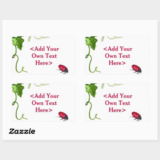 Red Lady Bug Insect Custom Stickers (Blatt)