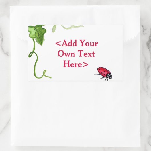 Red Lady Bug Insect Custom Stickers (Tasche)